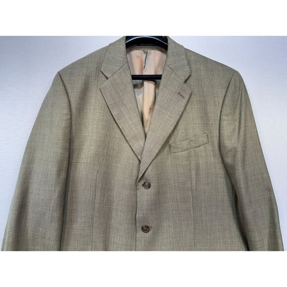 Lauren Ralph Lauren Mens Blazer Jacket 44T Tan Wool Linen Blend - Picture 3 of 13